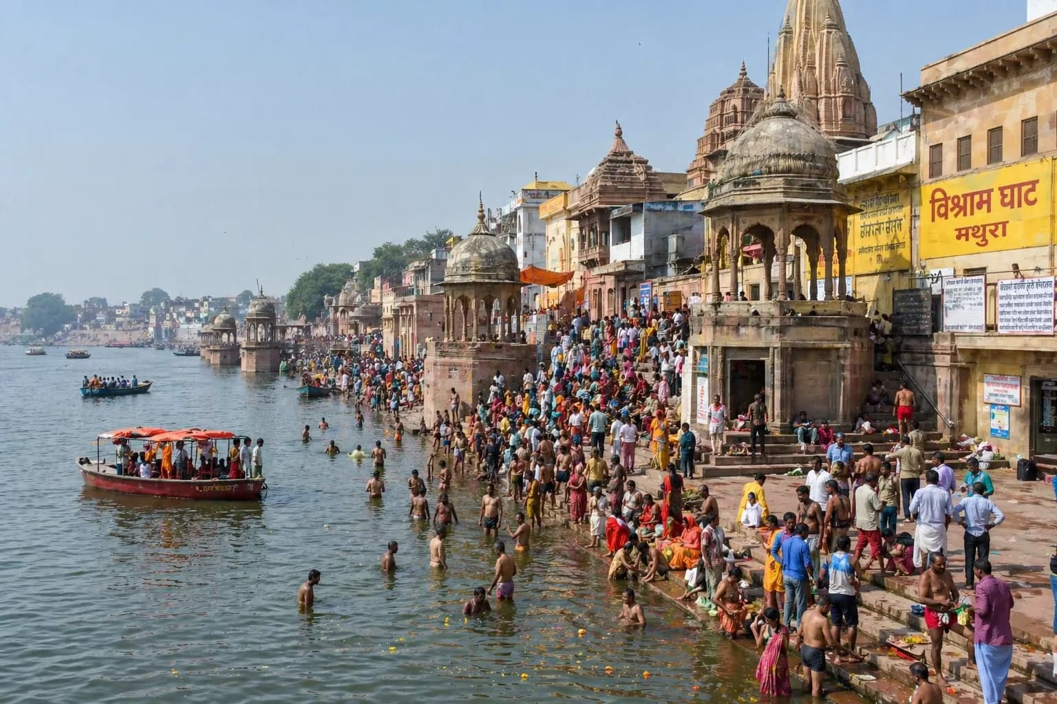 Yamuna Ghat Mathura during Pushkaram