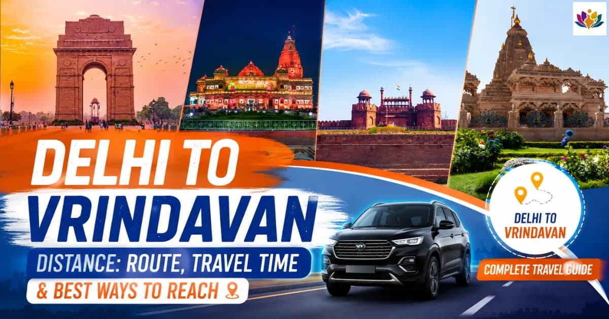 Delhi to Vrindavan Distance