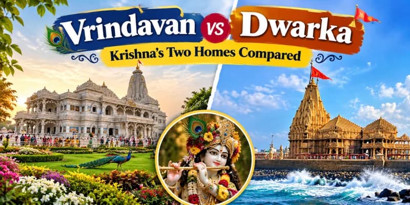 Vrindavan vs Dwarka: Krishna’s Two Homes Compared