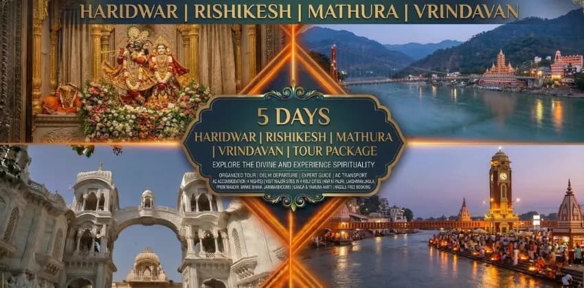 5 Days Haridwar Rishikesh Mathura Vrindavan Tour Package