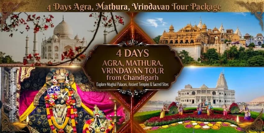 4 Days Agra Mathura Vrindavan Tour Package from Chandigarh